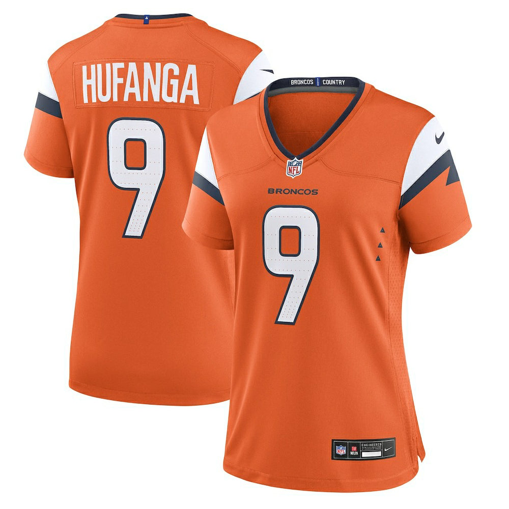 Nike Talanoa Hufanga Denver Broncos Women's Team Game Jersey Orange