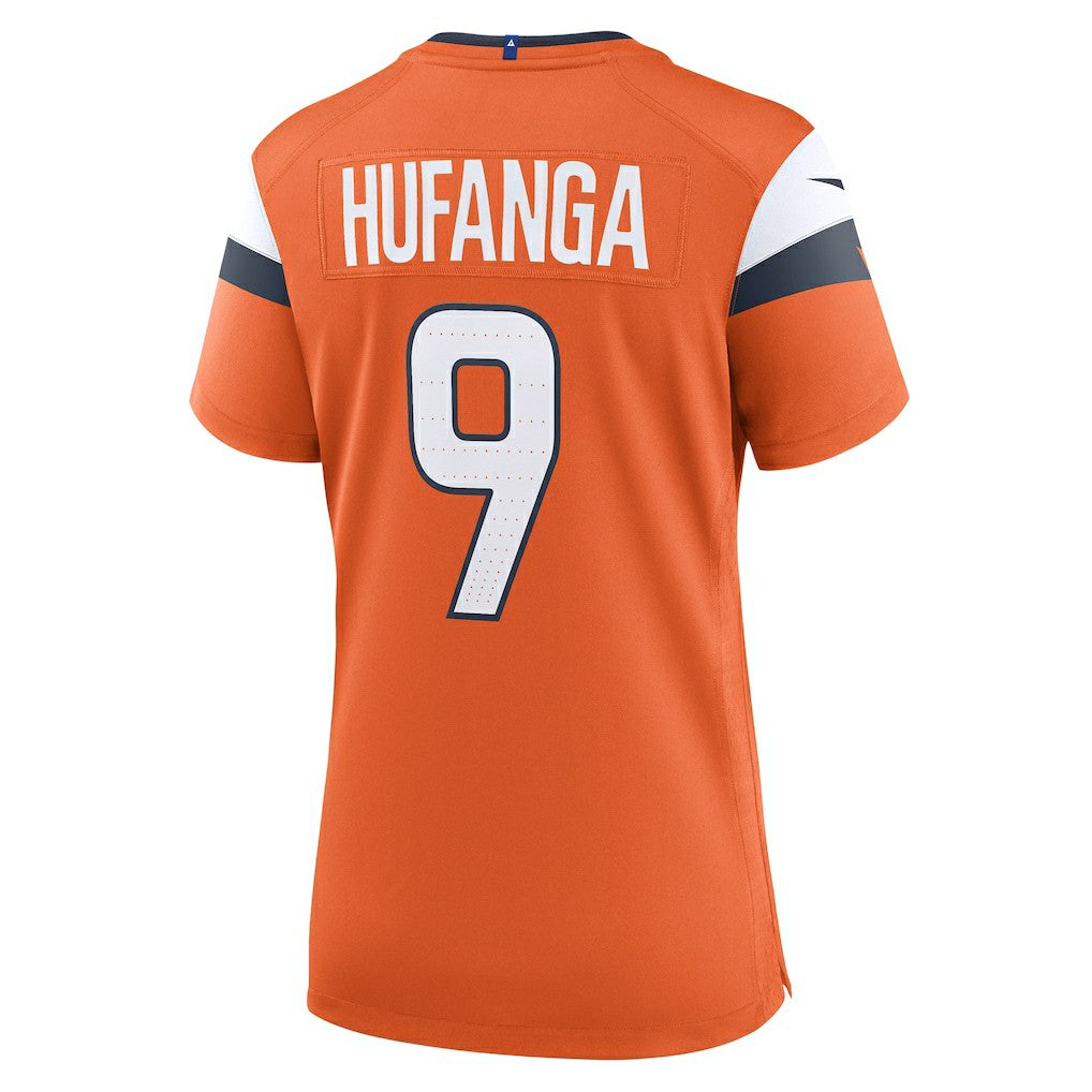 Nike Talanoa Hufanga Denver Broncos Women's Team Game Jersey Orange