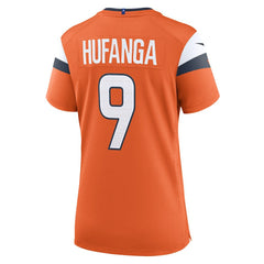 Nike Talanoa Hufanga Denver Broncos Women's Team Game Jersey Orange