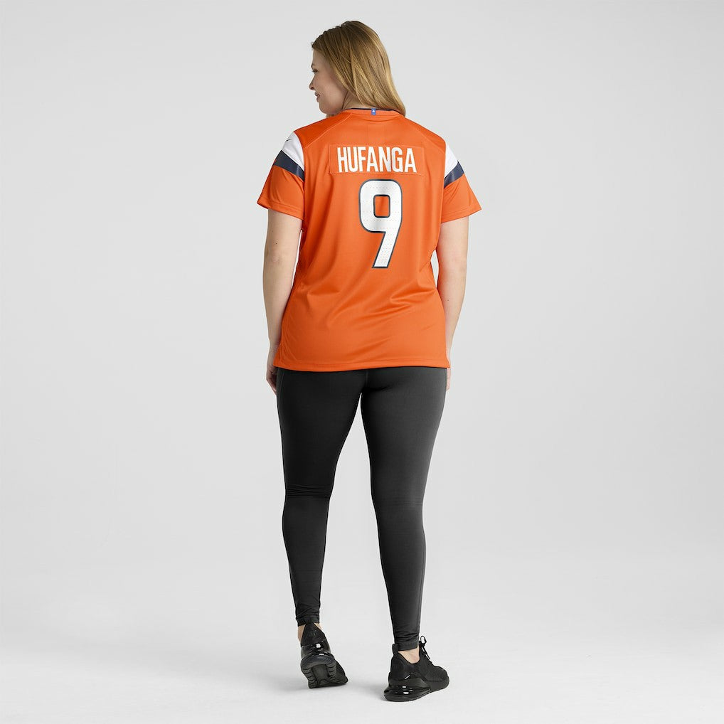 Nike Talanoa Hufanga Denver Broncos Women's Team Game Jersey Orange