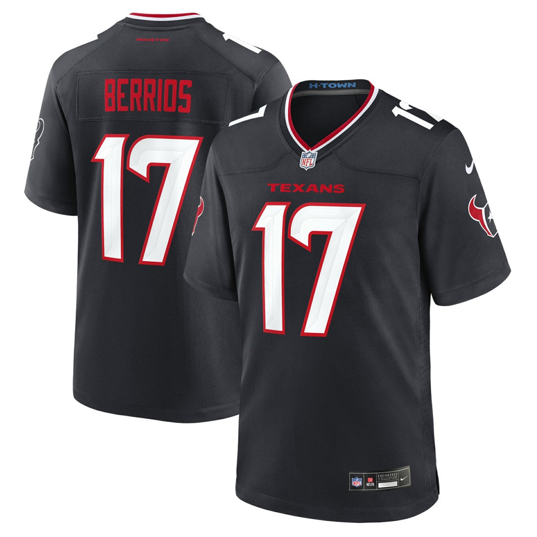 Nike Braxton Berrios Houston Texans Team Game Jersey Navy