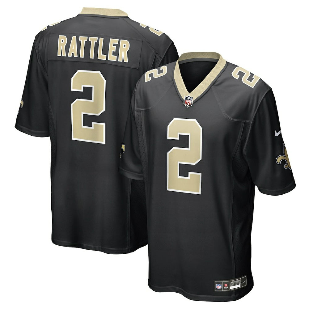 Nike Spencer Rattler New Orleans Saints Team Game Jersey Black