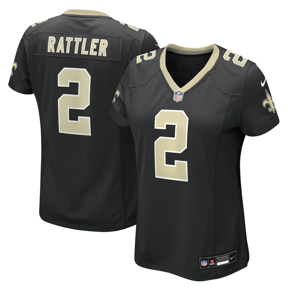 Nike Spencer Rattler New Orleans Saints Women's Team Game Jersey Black