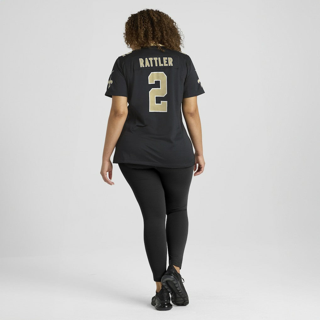 Nike Spencer Rattler New Orleans Saints Women's Team Game Jersey Black