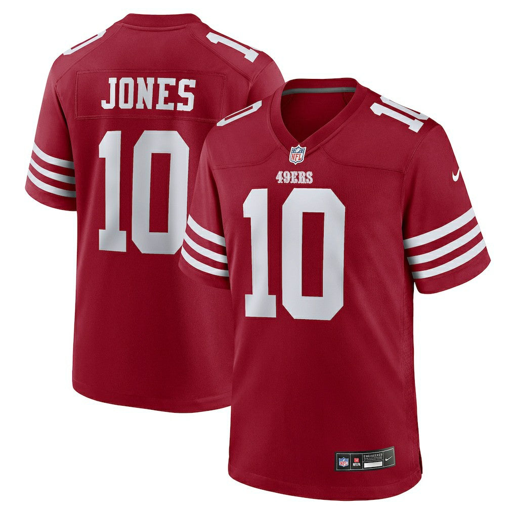 Nike Mac Jones San Francisco 49ers Team Game Jersey Scarlet