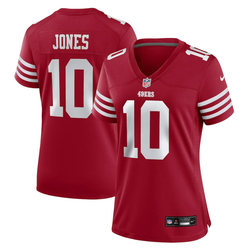 Nike Mac Jones San Francisco 49ers Women's Team Game Jersey Scarlet