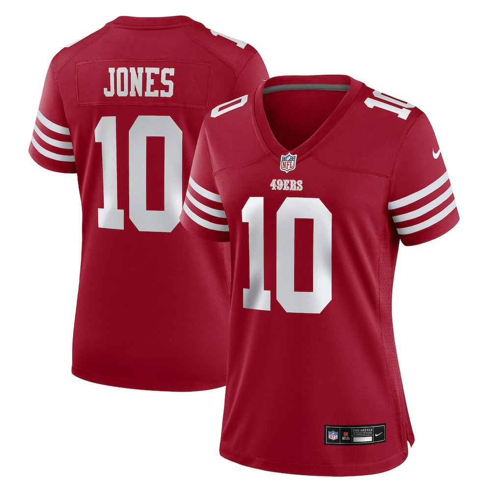 Nike Mac Jones San Francisco 49ers Women's Team Game Jersey Scarlet