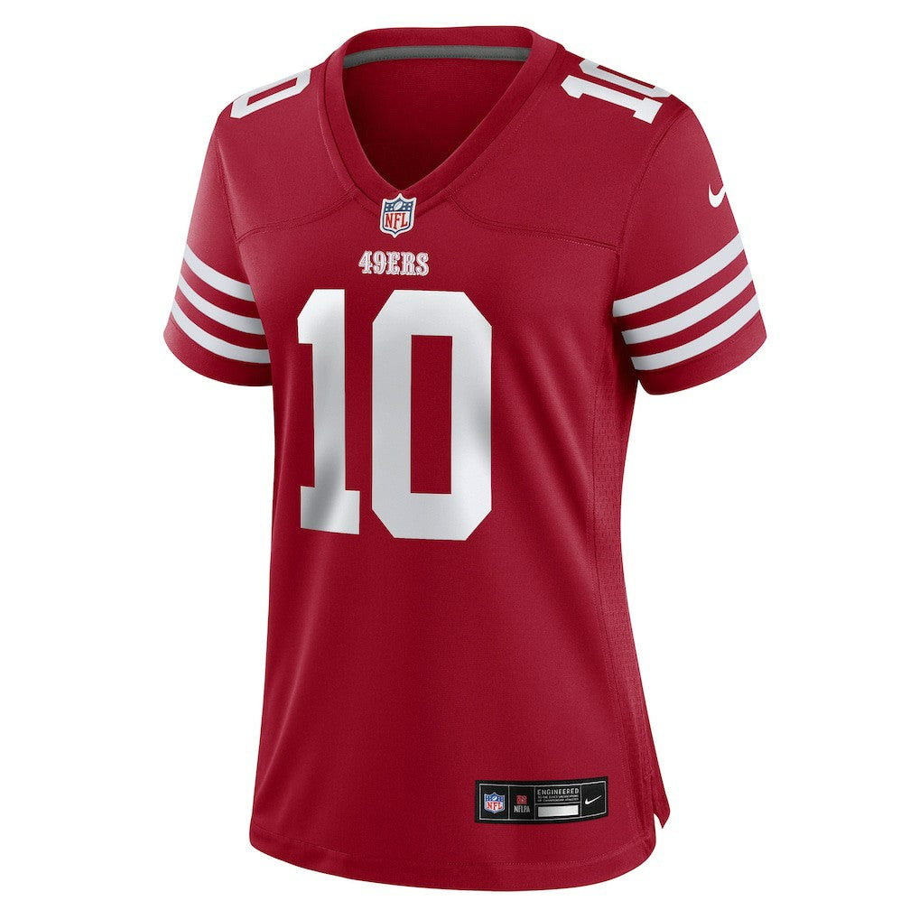 Nike Mac Jones San Francisco 49ers Women's Team Game Jersey Scarlet