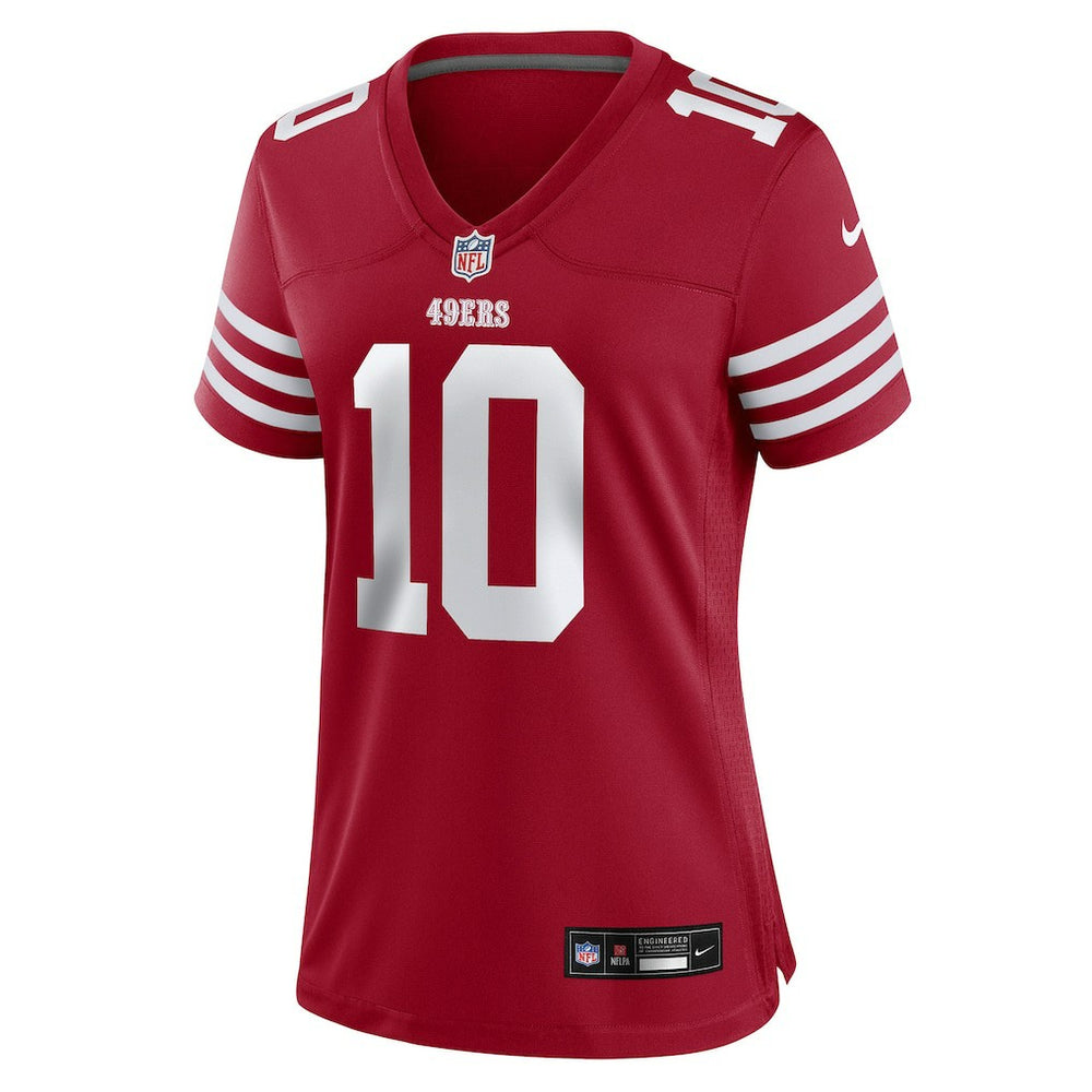 Nike Mac Jones San Francisco 49ers Women's Team Game Jersey Scarlet