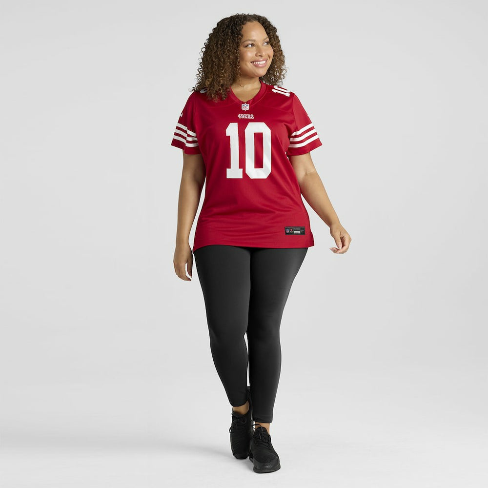 Nike Mac Jones San Francisco 49ers Women's Team Game Jersey Scarlet