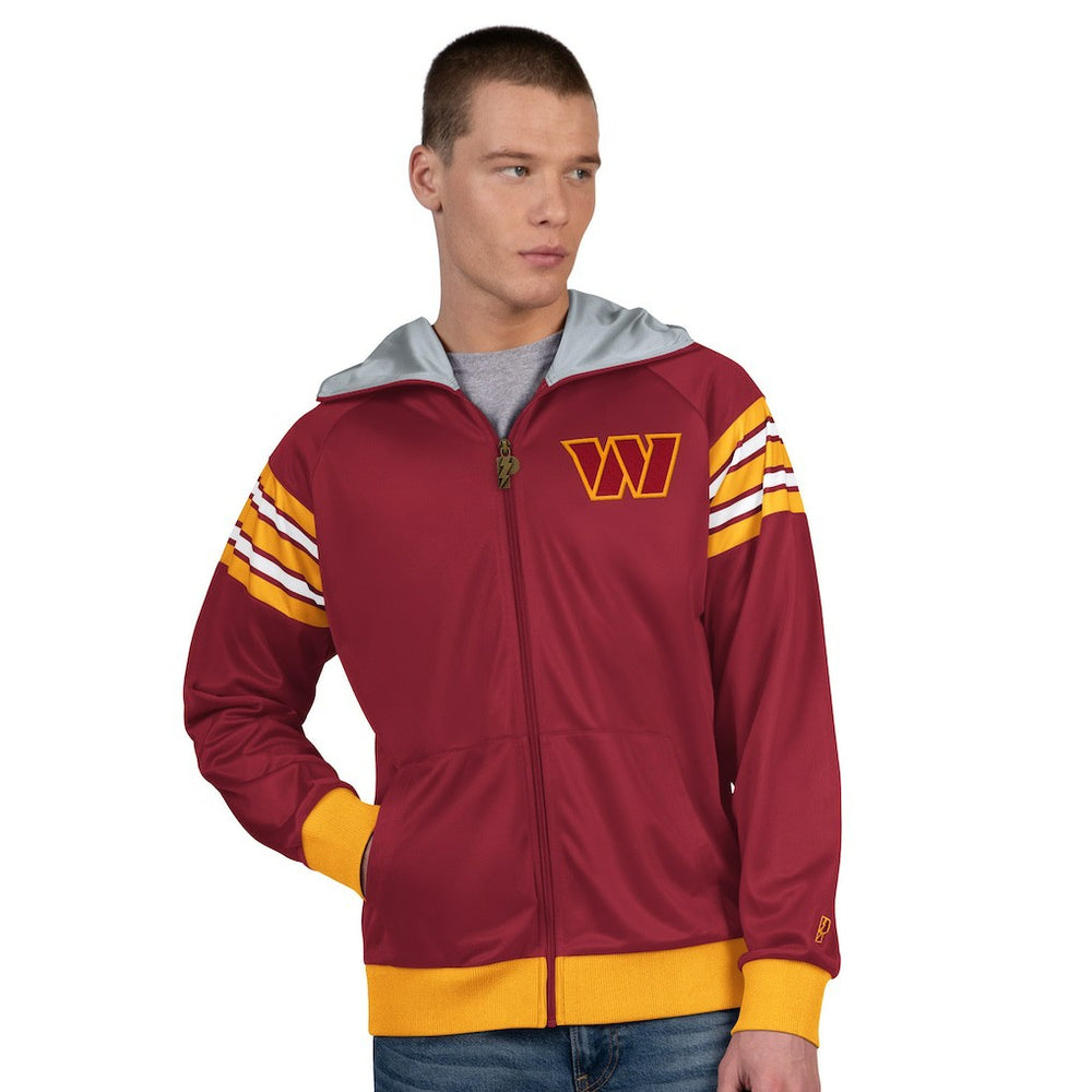 Washington Commanders Pro Player Helmet Full-Zip Hooded Track Jacket Burgundy/Gold