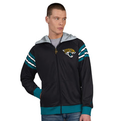 Jacksonville Jaguars Pro Player Helmet Full-Zip Hooded Track Jacket Black/Teal