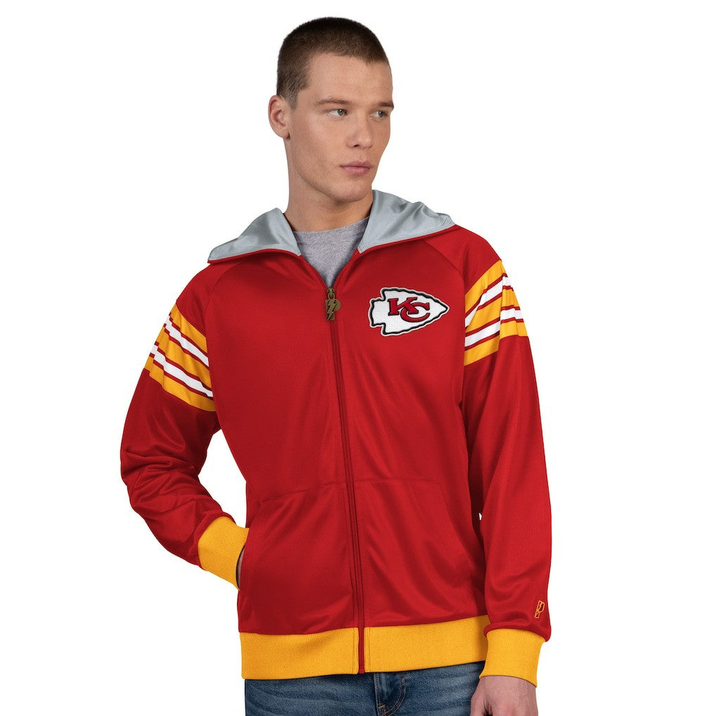 Kansas City Chiefs Pro Player Helmet Full-Zip Hooded Track Jacket Red/Gold