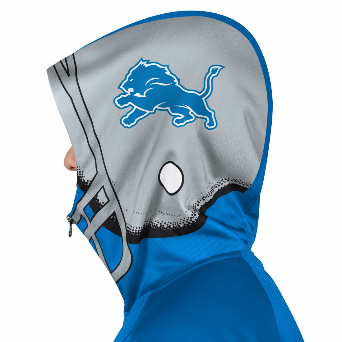 Detroit Lions Pro Player Helmet Full-Zip Hooded Track Jacket Blue/Silver
