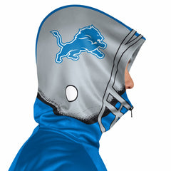 Detroit Lions Pro Player Helmet Full-Zip Hooded Track Jacket Blue/Silver