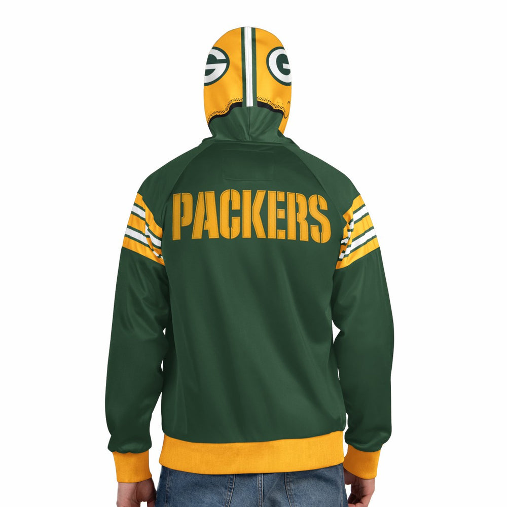 Green Bay Packers Pro Player Helmet Full-Zip Hooded Track Jacket Green/Gold