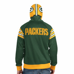 Green Bay Packers Pro Player Helmet Full-Zip Hooded Track Jacket Green/Gold