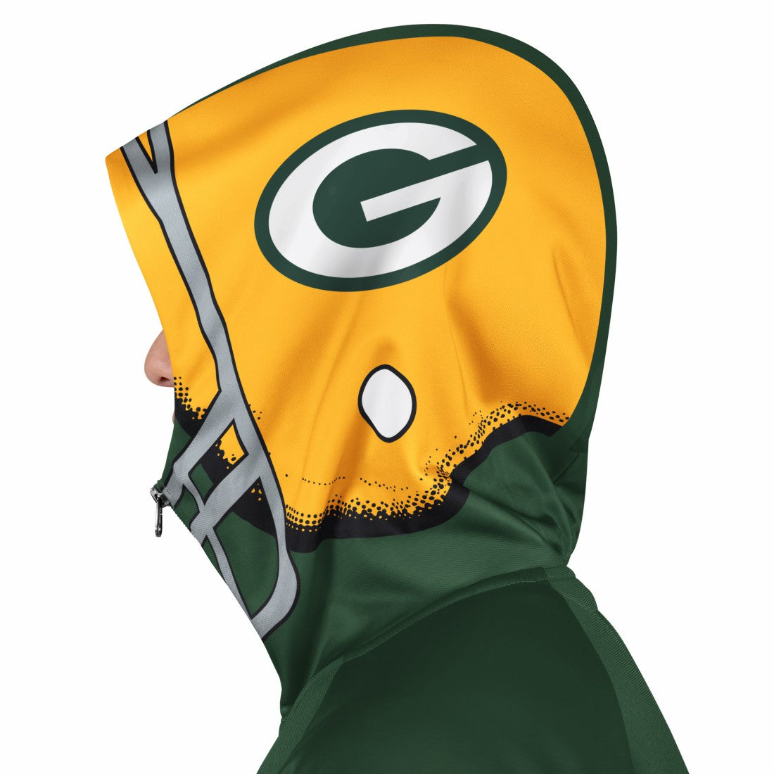Green Bay Packers Pro Player Helmet Full-Zip Hooded Track Jacket Green/Gold