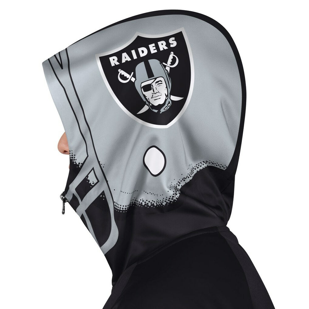 Las Vegas Raiders Pro Player Helmet Full-Zip Hooded Track Jacket Black/Silver