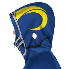 Los Angeles Rams Pro Player Helmet Full-Zip Hooded Track Jacket Royal/Gold