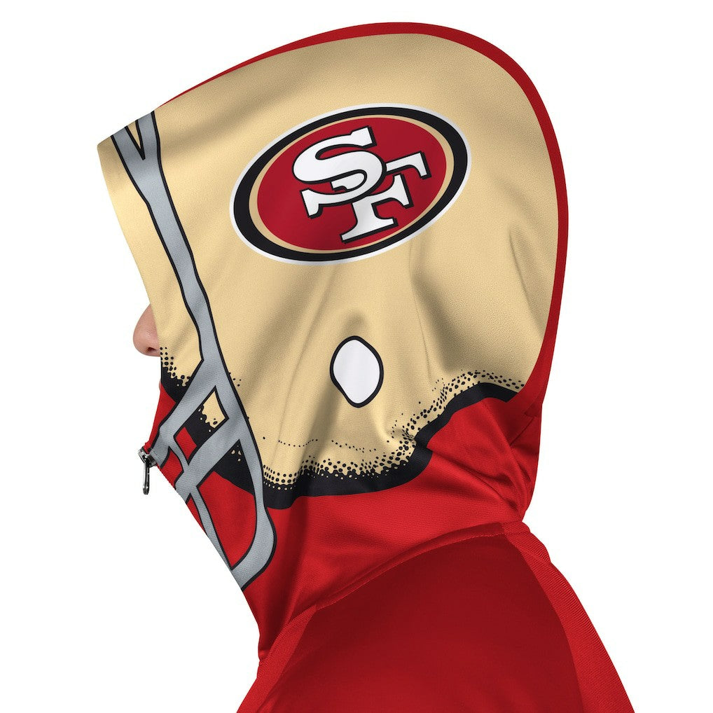 San Francisco 49ers Pro Player Helmet Full-Zip Hooded Track Jacket Scarlet/Gold