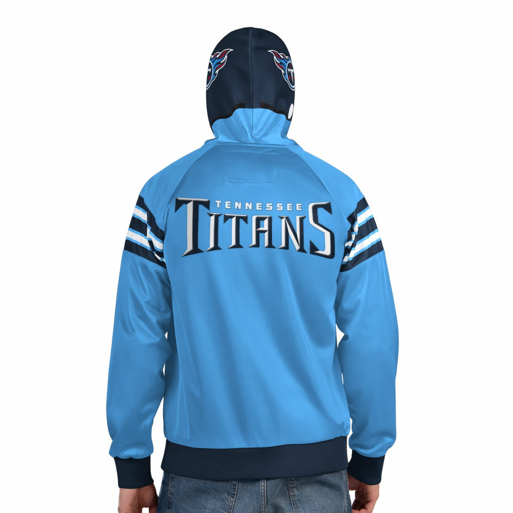 Tennessee Titans Pro Player Helmet Full-Zip Hooded Track Jacket Light Blue/Navy