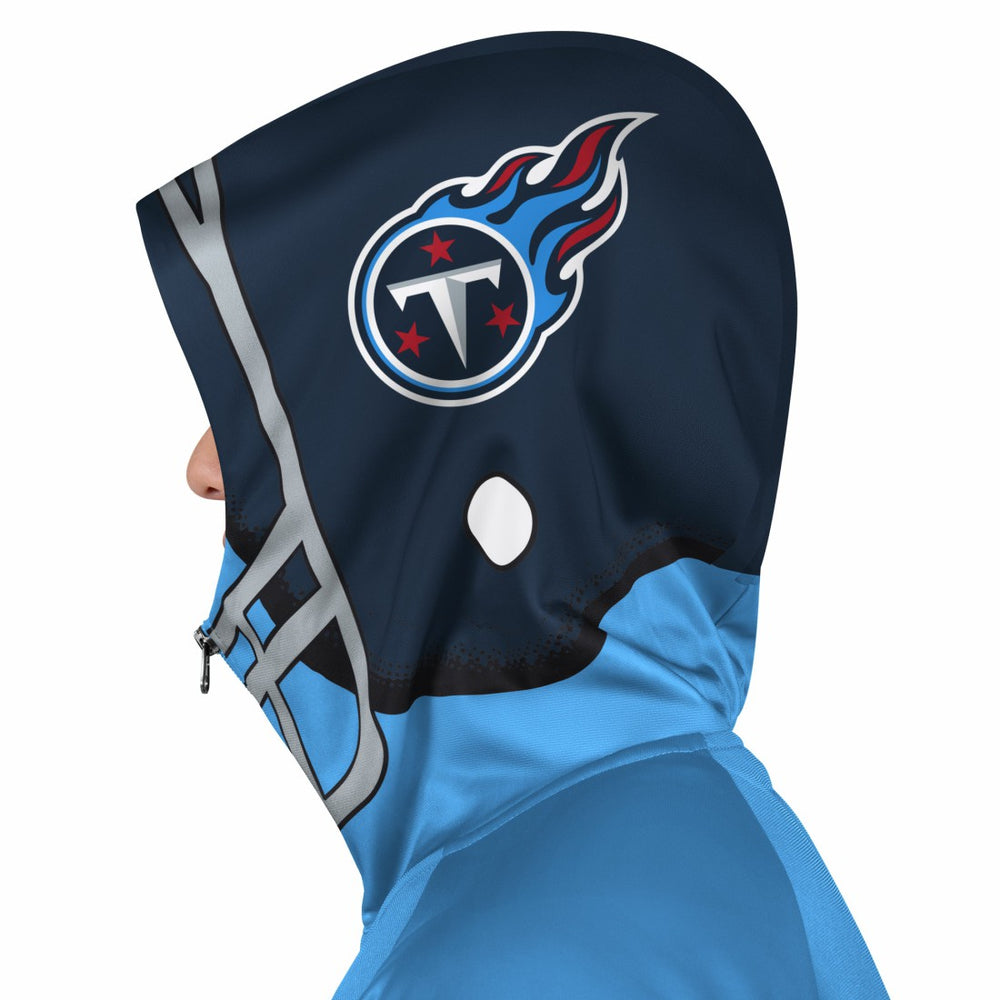 Tennessee Titans Pro Player Helmet Full-Zip Hooded Track Jacket Light Blue/Navy