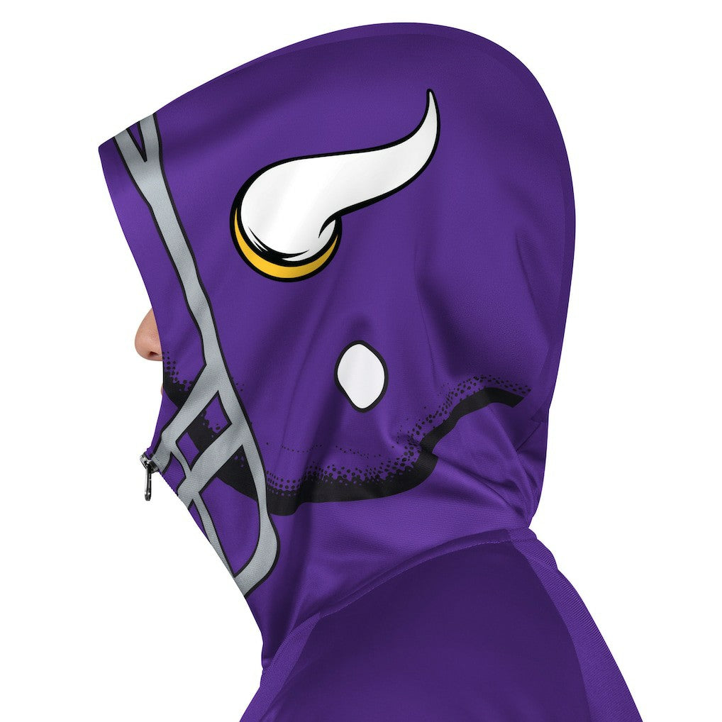 Minnesota Vikings Pro Player Helmet Full-Zip Hooded Track Jacket Purple/Gold