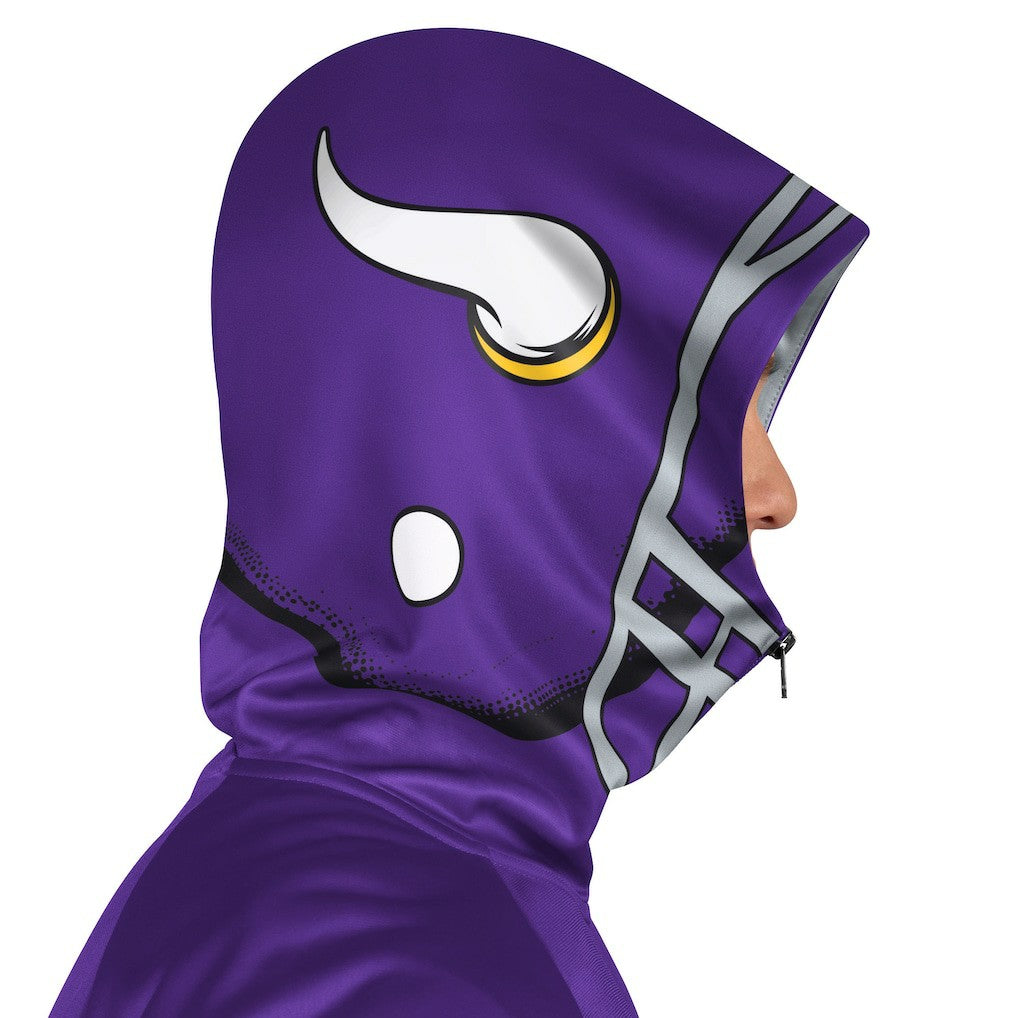 Minnesota Vikings Pro Player Helmet Full-Zip Hooded Track Jacket Purple/Gold
