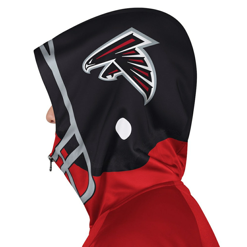 Atlanta Falcons Pro Player Helmet Full-Zip Hooded Track Jacket Red/Black