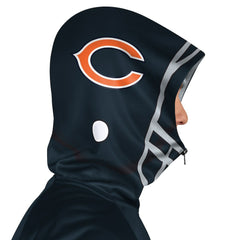 Chicago Bears Pro Player Helmet Full-Zip Hooded Track Jacket Navy/Orange