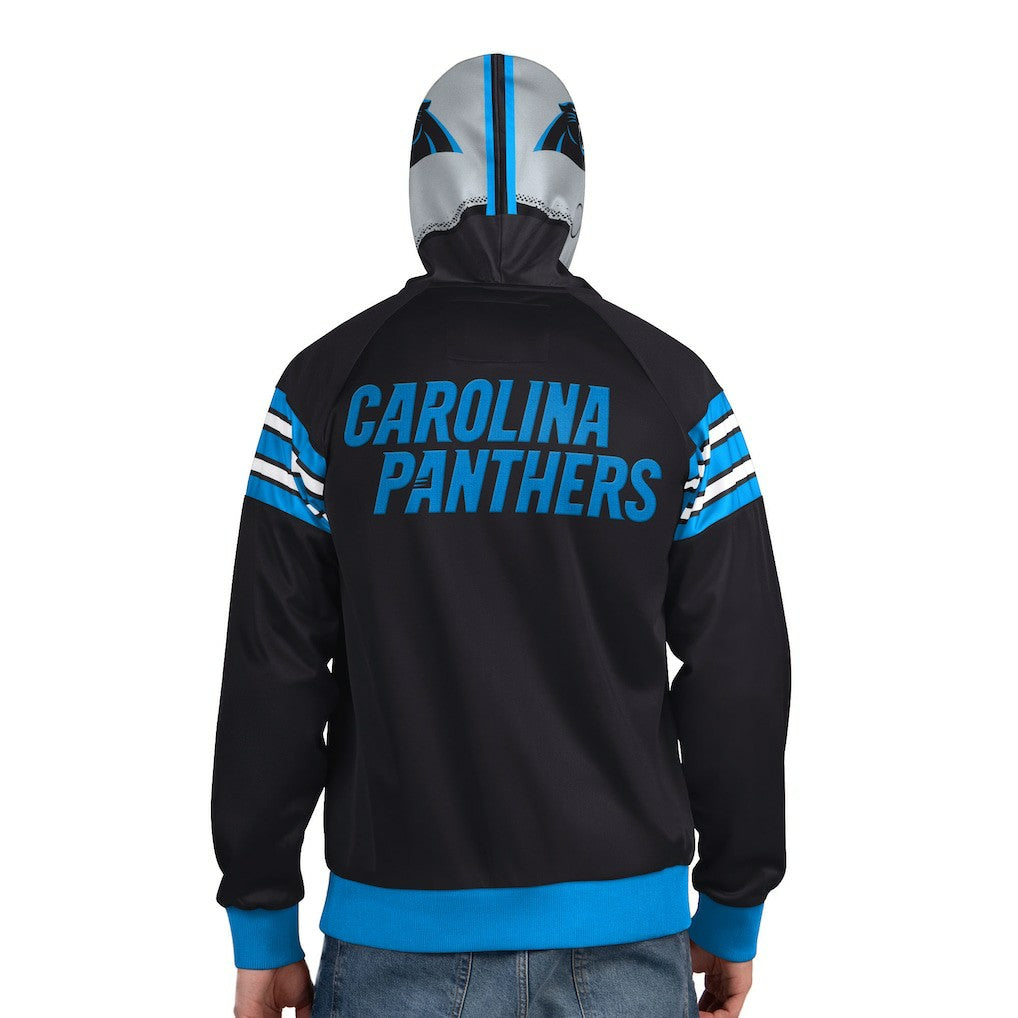 Carolina Panthers Pro Player Helmet Full-Zip Hooded Track Jacket Black/Silver