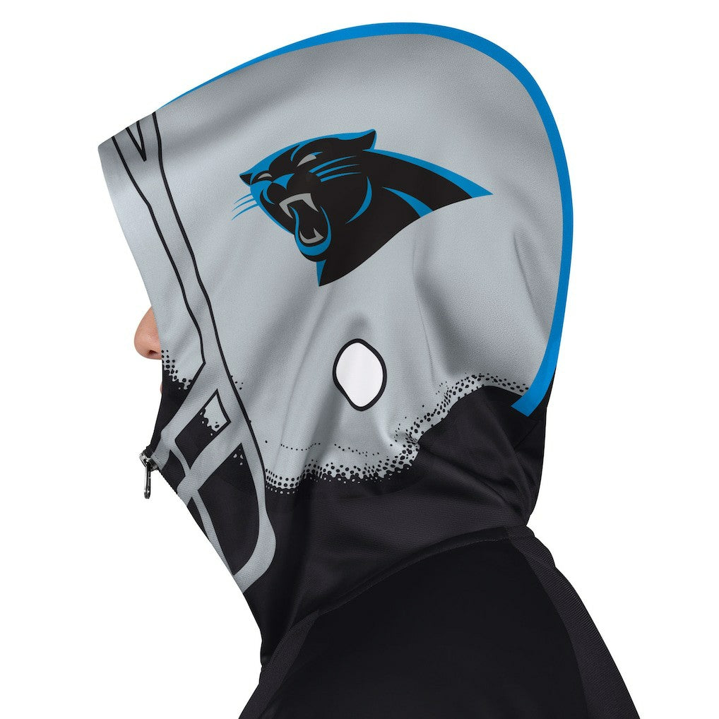 Carolina Panthers Pro Player Helmet Full-Zip Hooded Track Jacket Black/Silver