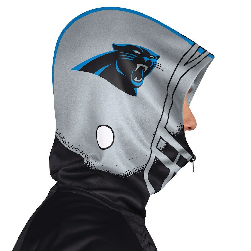 Carolina Panthers Pro Player Helmet Full-Zip Hooded Track Jacket Black/Silver