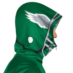 Philadelphia Eagles Pro Player Retro Helmet Full-Zip Hooded Track Jacket Kelly Green/Black