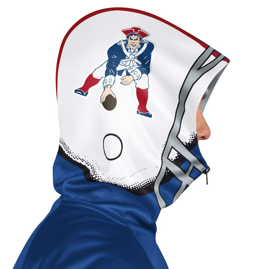 New England Patriots Pro Player Retro Helmet Full-Zip Hooded Track Jacket Royal/Red