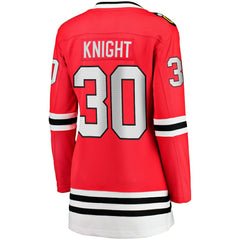 Spencer Knight Chicago Blackhawks Fanatics Women's Home Breakaway Player Jersey - Red - NHL 202999982