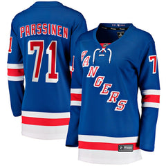 Juuso Parssinen New York Rangers Fanatics Women's Home Breakaway Player Jersey - Blue - NHL 202999986
