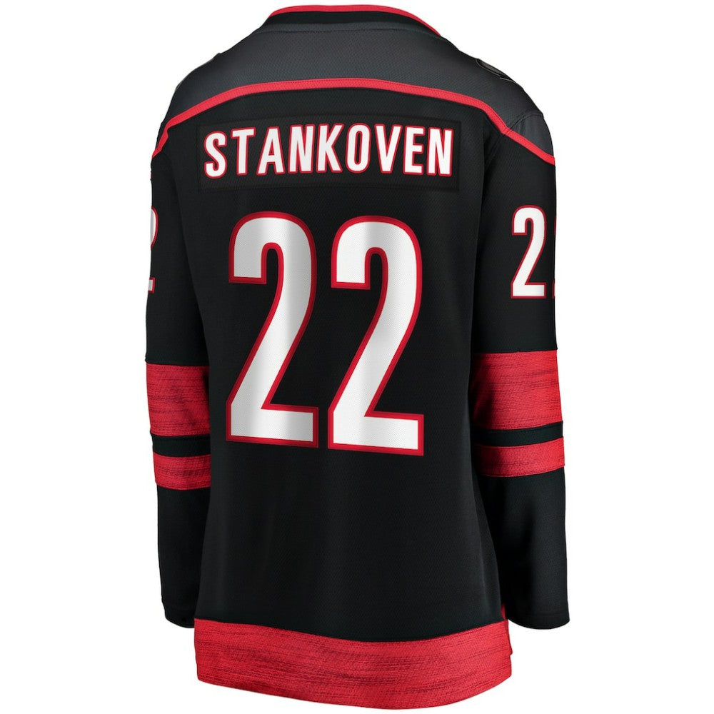 Logan Stankoven Carolina Hurricanes Fanatics Women's Home Breakaway Player Jersey - Black - NHL 202999999