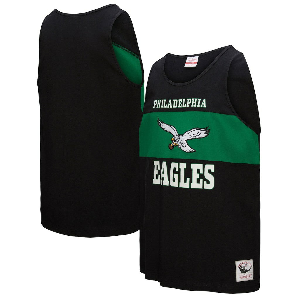 Mitchell & Ness Philadelphia Eagles Retro Colorblock Tank Top Black