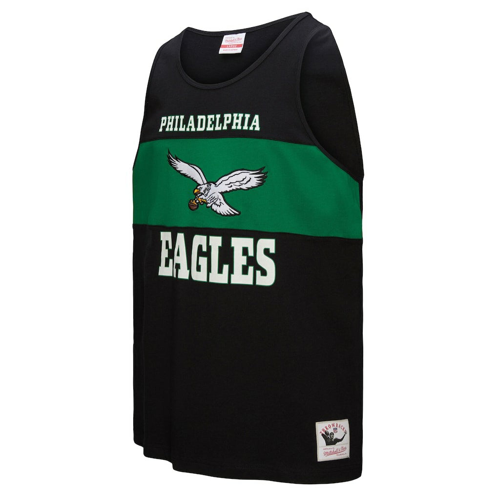 Mitchell & Ness Philadelphia Eagles Retro Colorblock Tank Top Black