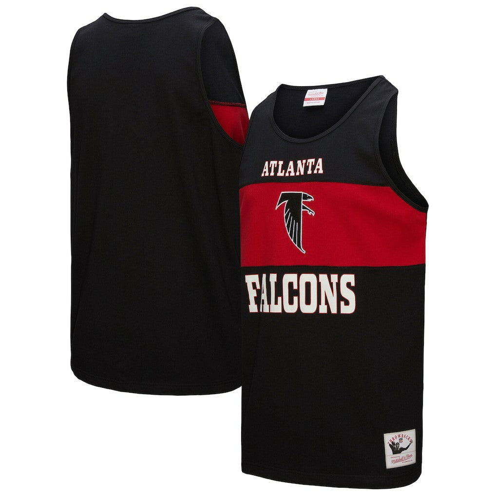 Mitchell & Ness Atlanta Falcons Retro Colorblock Tank Top Black