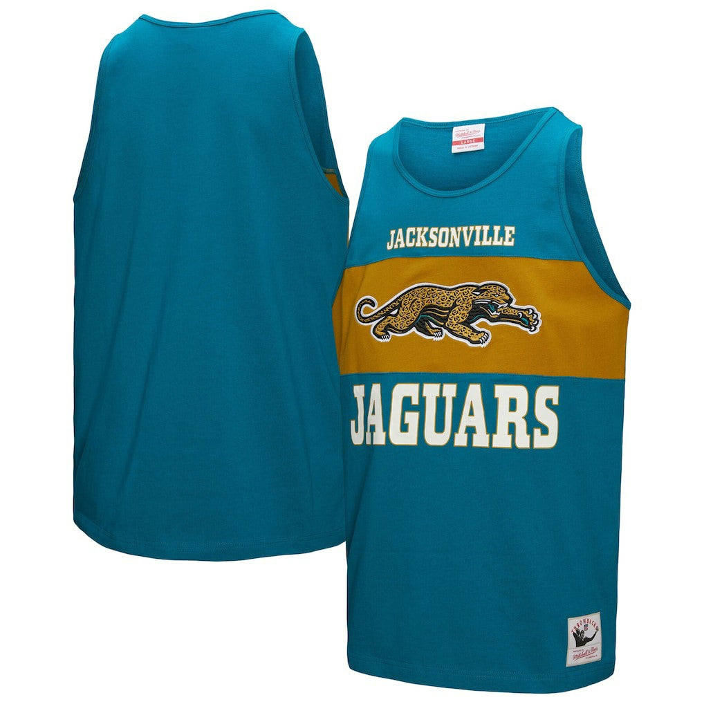 Mitchell & Ness Jacksonville Jaguars Retro Colorblock Tank Top Teal