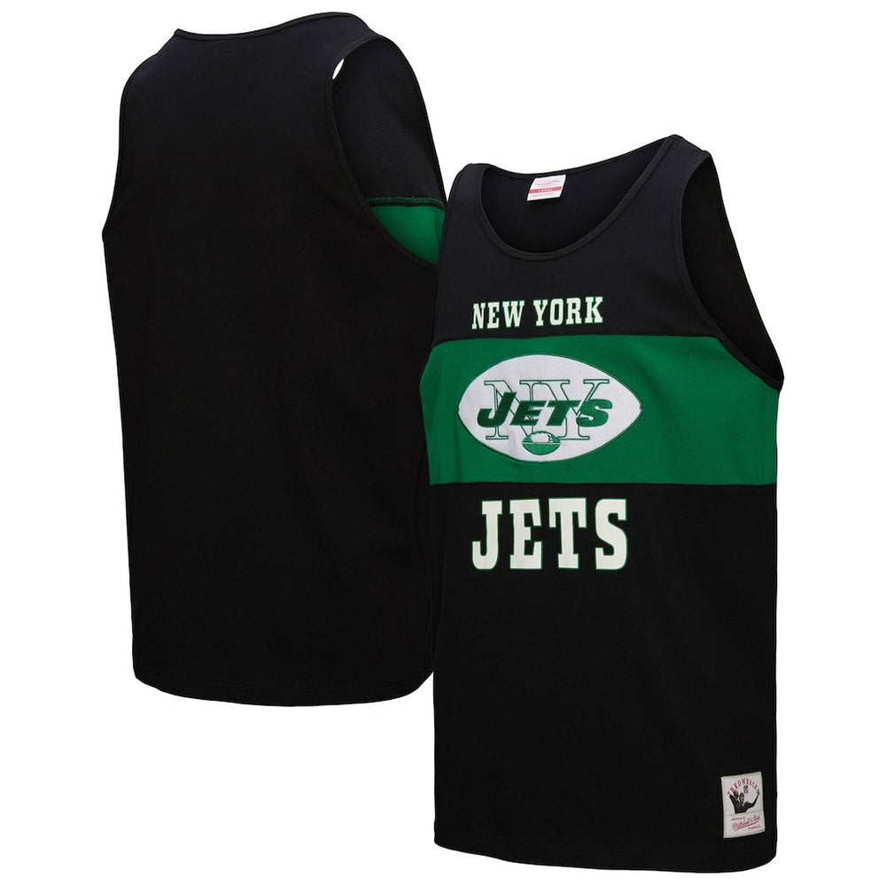 Mitchell & Ness New York Jets Retro Colorblock Tank Top Black
