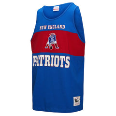 Mitchell & Ness New England Patriots Retro Colorblock Tank Top Royal