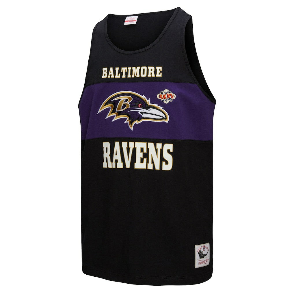 Mitchell & Ness Baltimore Ravens Retro Colorblock Tank Top Black