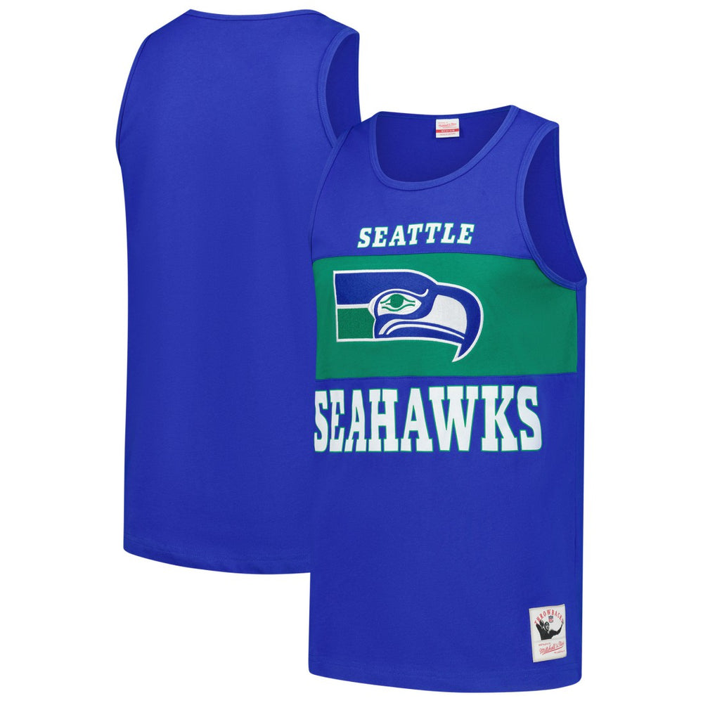 Mitchell & Ness Seattle Seahawks Retro Colorblock Tank Top Royal