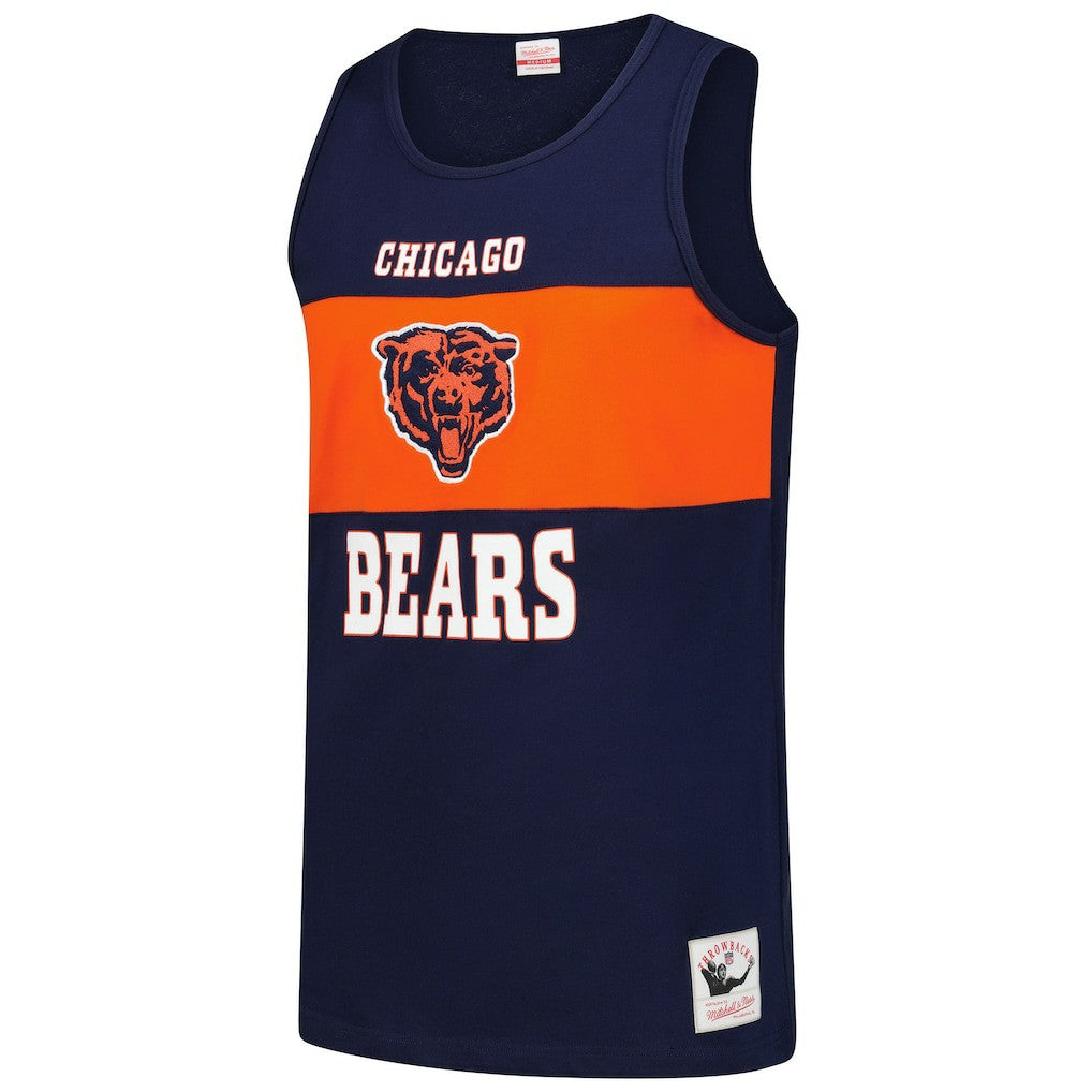 Mitchell & Ness Chicago Bears Retro Colorblock Tank Top Navy