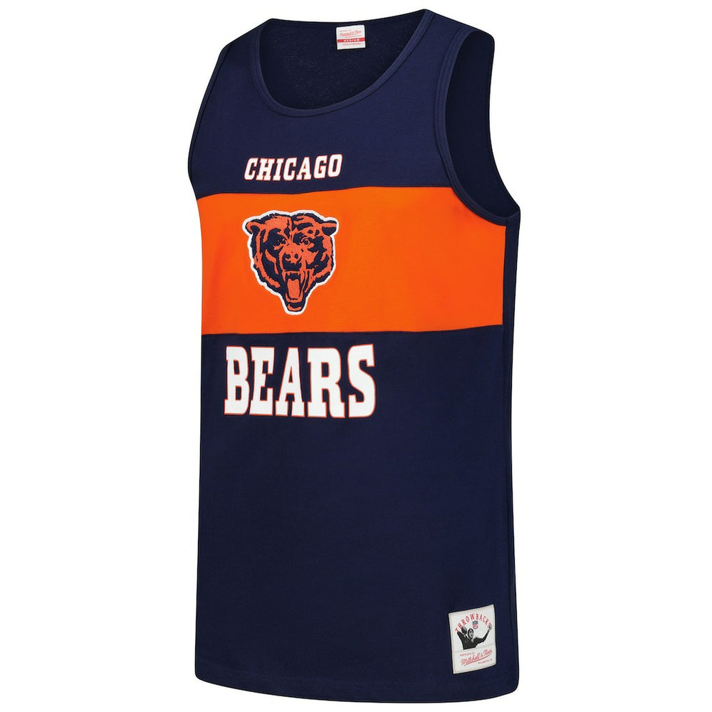Mitchell & Ness Chicago Bears Retro Colorblock Tank Top Navy