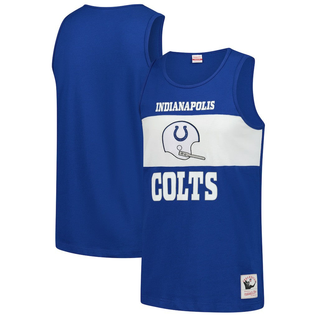 Mitchell & Ness Indianapolis Colts Retro Colorblock Tank Top Royal
